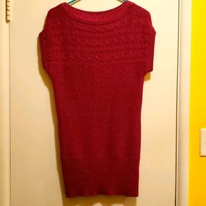 Lightweight Metallic Magenta Sweater Tunic 💗